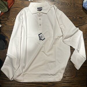 Johnnie-O Large white long sleeve polo